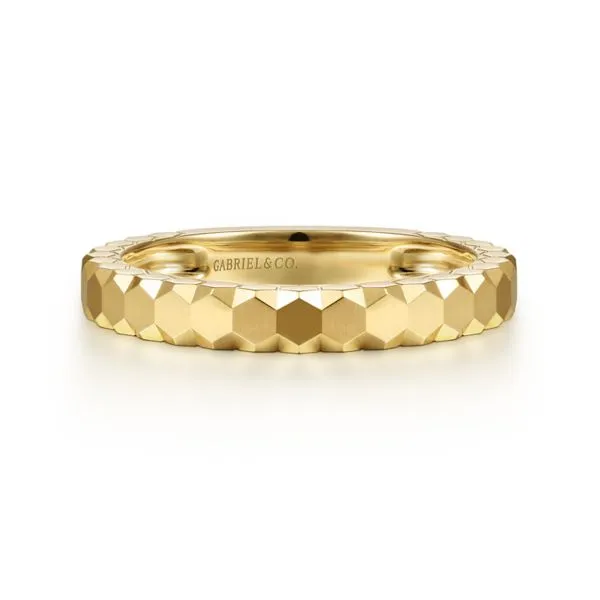 Textured Gold Stacking Band