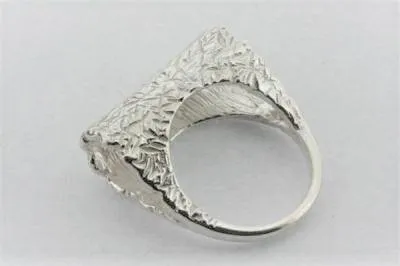 Textured rolled ring - sterling silver