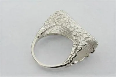 Textured rolled ring - sterling silver