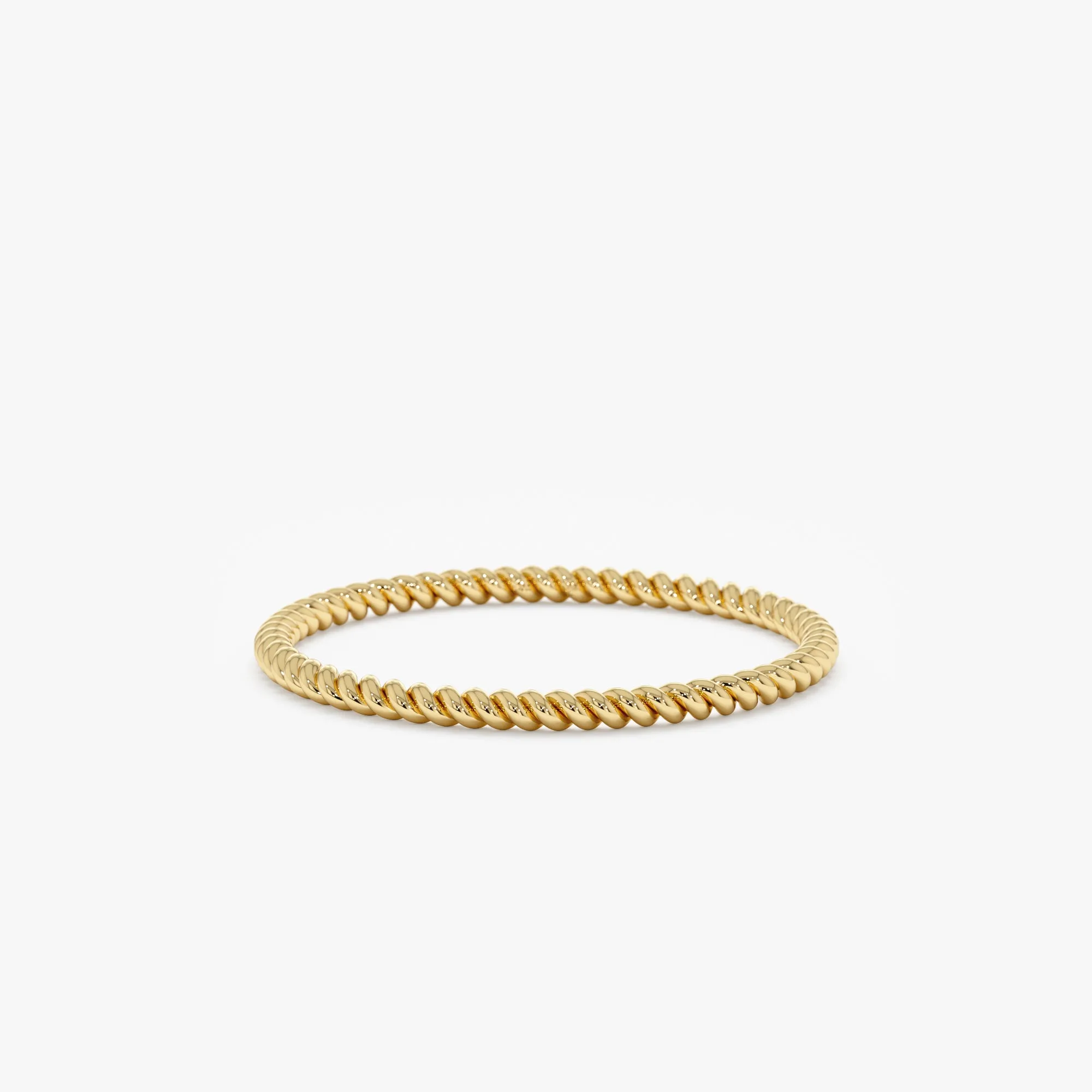 Thin 14k Gold Braided Ring, Nalani