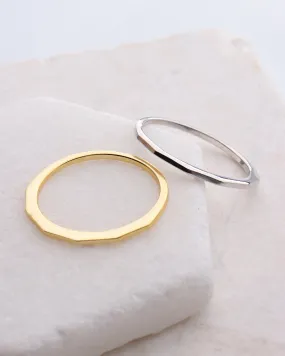 Thin Hammered Ring