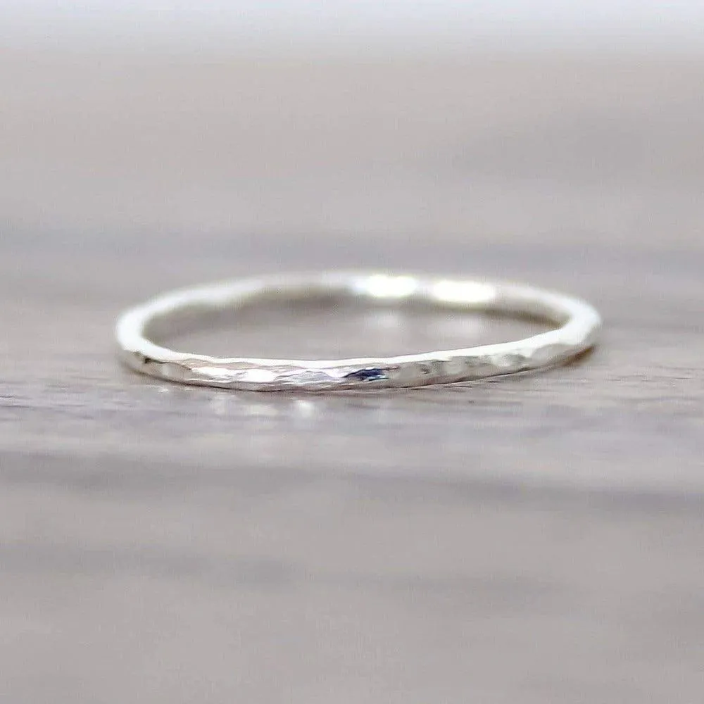 Thin Silver Stacker Ring