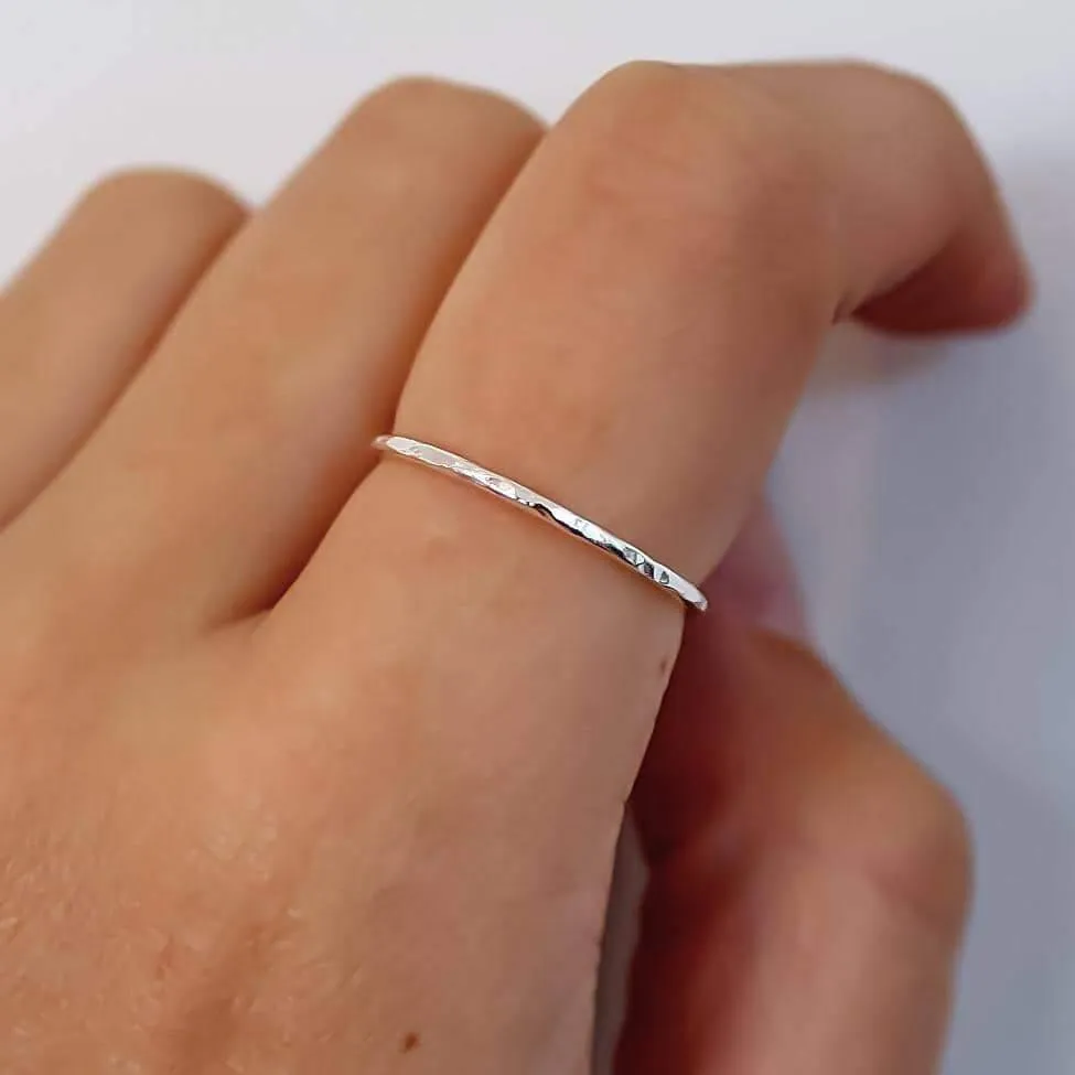 Thin Silver Stacker Ring