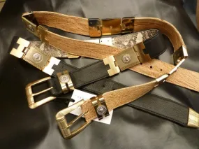 Unique Unisex Belt with Italian Romanesque Decorative Metal