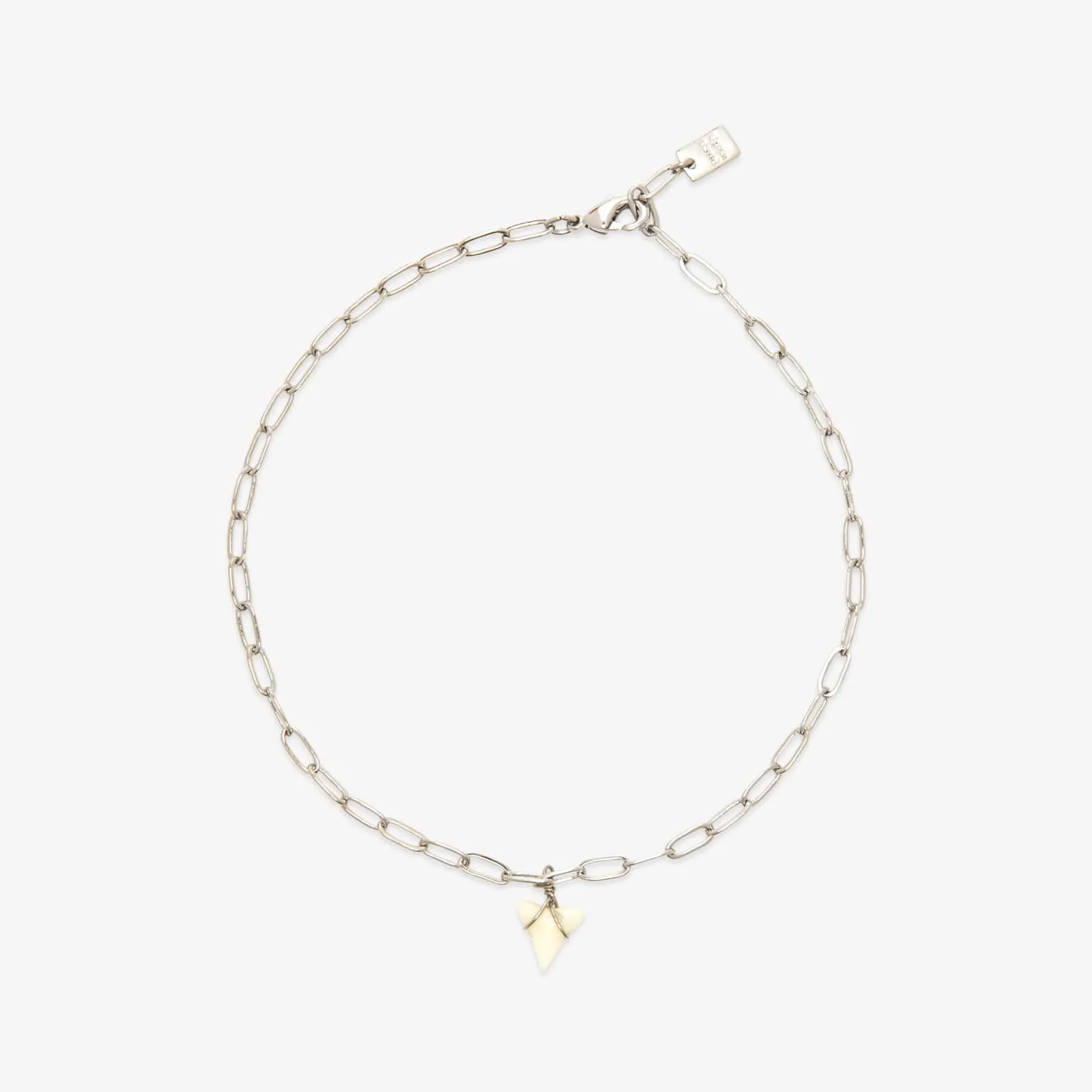 White Shark Tooth Chain Anklet