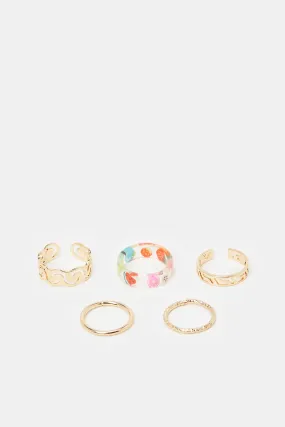 Women Assorted Ring Set (5 Piece)