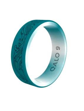 Women's Sea Breeze Teal/Ocean Marble Strata Ring